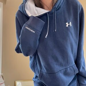 mens under armour hoodie xl, faded navy, loose fit